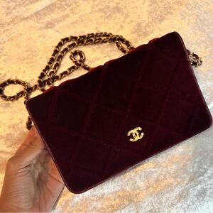 Rare Dark Cherry Chanel WOC